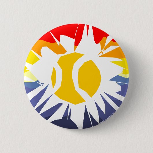Badge Rond 5 Cm Bouton de tennis avec design de balle cool (Devant)