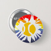Badge Rond 5 Cm Bouton de tennis avec design de balle cool (Devant & derrière)