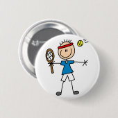 Badge Rond 5 Cm Bouton de tennis de sport (Devant & derrière)