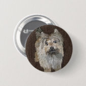 Badge Rond 5 Cm Bouton de Terrier de cairn (Devant & derrière)