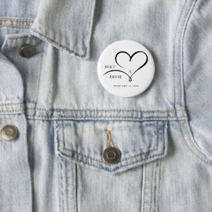 Badge Rond 5 Cm Bouton de texte personnalisé Cadeau de mariage per