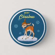 Bouton de thème de Noël personnalisé mignon