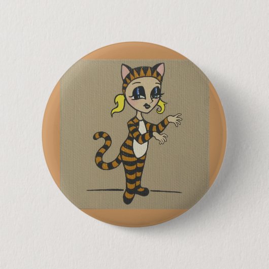 Badge Rond 5 Cm bouton de tigger (Devant)
