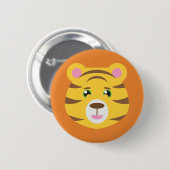 Badge Rond 5 Cm Bouton de tigre (Devant & derrière)