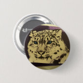 Badge Rond 5 Cm bouton de tigre de neige (Devant & derrière)