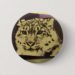 Badge Rond 5 Cm bouton de tigre de neige