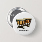 Badge Rond 5 Cm Bouton de Timpanist (Devant & derrière)