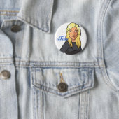 Badge Rond 5 Cm Bouton de Tina (En situation)