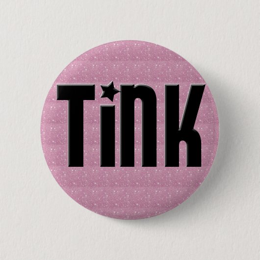 Badge Rond 5 Cm Bouton de Tink - coeurs roses (Devant)
