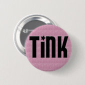 Badge Rond 5 Cm Bouton de Tink - coeurs roses (Devant & derrière)