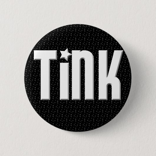 Badge Rond 5 Cm Bouton de Tink - étoiles de noir (Devant)