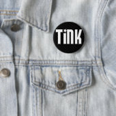 Badge Rond 5 Cm Bouton de Tink - étoiles de noir (En situation)