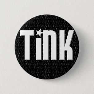 Badge Rond 5 Cm Bouton de Tink - étoiles de noir