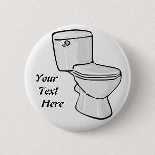 Badge Rond 5 Cm Bouton de toilette
