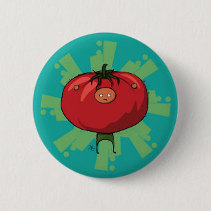Badge Rond 5 Cm Bouton de tomate