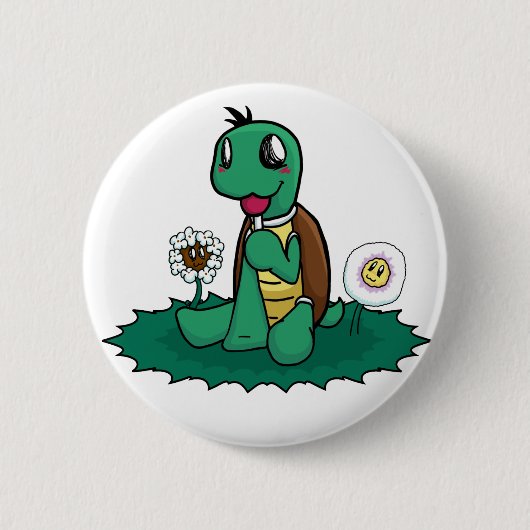 Badge Rond 5 Cm Bouton de tortue (Devant)