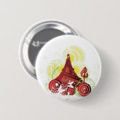 Badge Rond 5 Cm Bouton de Tour Eiffel (Devant & derrière)