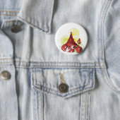 Badge Rond 5 Cm Bouton de Tour Eiffel (En situation)