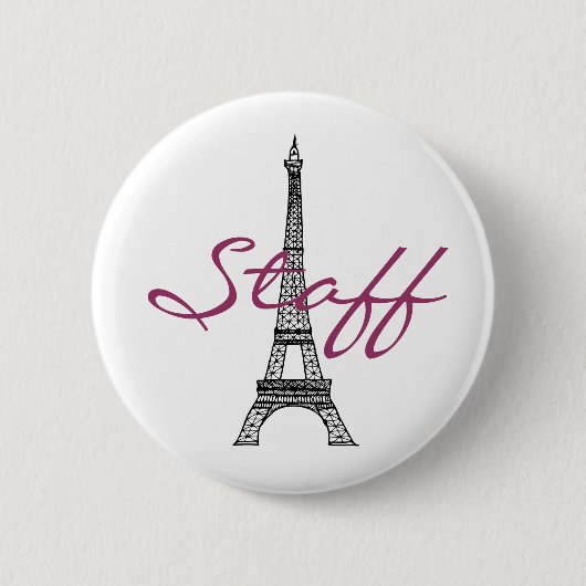 Badge Rond 5 Cm Bouton de Tour Eiffel (Devant)