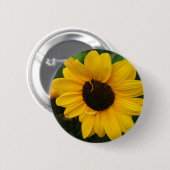 Badge Rond 5 Cm Bouton de tournesol (Devant & derrière)
