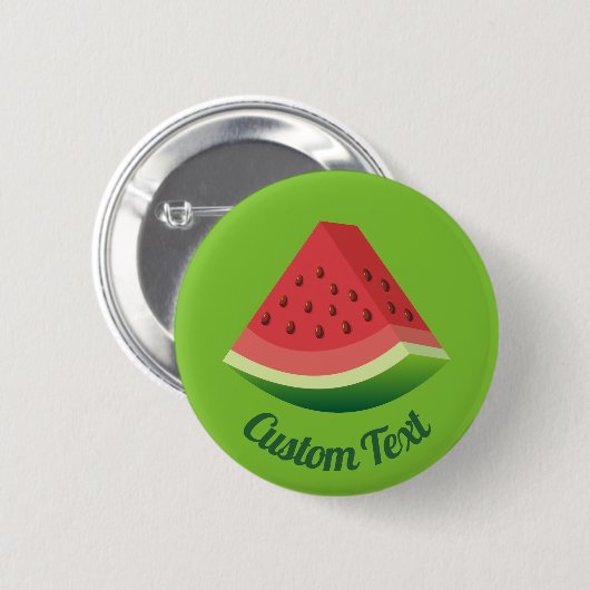 Badge Rond 5 Cm Bouton de tranche de pastèque (Devant & derrière)