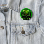 Badge Rond 5 Cm Bouton de trèfle (En situation)
