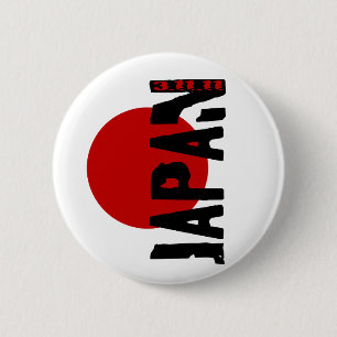 Badge Rond 5 Cm Bouton de tremblement de terre du Japon