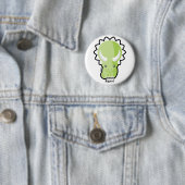 Badge Rond 5 Cm Bouton de Triceratops (En situation)