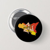 Badge Rond 5 Cm Bouton de Trinacria de La (Devant & derrière)