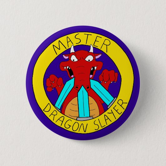 Badge Rond 5 Cm Bouton de tueur de dragon (Devant)