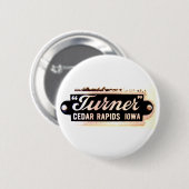 Badge Rond 5 Cm Bouton de Turner (blanc) (Devant & derrière)