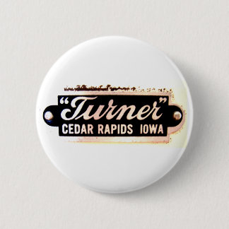 Badge Rond 5 Cm Bouton de Turner (blanc)