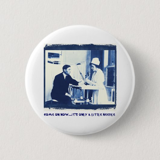 Badge Rond 5 Cm Bouton de vaccin contre la grippe (Devant)