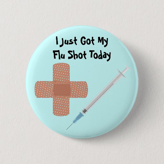 Badge Rond 5 Cm Bouton de vaccin de grippe (Devant)