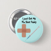 Badge Rond 5 Cm Bouton de vaccin de grippe (Devant & derrière)