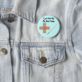 Badge Rond 5 Cm Bouton de vaccin de grippe (En situation)