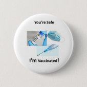 Badge Rond 5 Cm Bouton de vaccination (Devant)