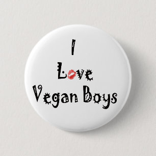 Badge Rond 5 Cm Bouton de végétaliens d'amour