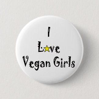 Badge Rond 5 Cm Bouton de végétaliens d'amour