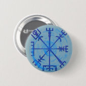 Badge Rond 5 Cm Bouton de Vegvisir (Devant & derrière)