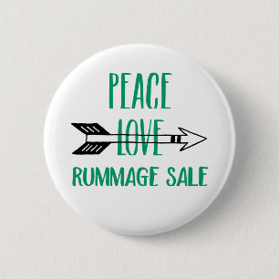 Badge Rond 5 Cm Bouton de vente de charité d'amour de paix