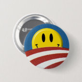 Badge Rond 5 Cm Bouton de visage de logo d'Obama (Devant & derrière)