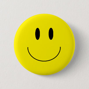 Badge Rond 5 Cm Bouton "de visage heureux"
