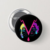 Badge Rond 5 Cm Bouton de visages (Devant & derrière)