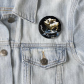 Badge Rond 5 Cm Bouton de vol des cochons (En situation)