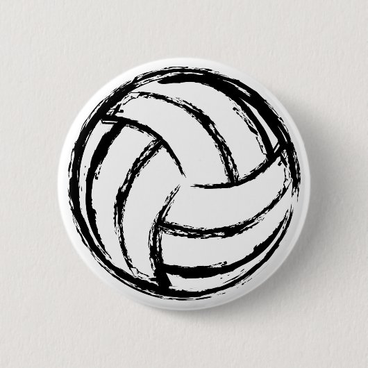 Badge Rond 5 Cm Bouton de volleyball (Devant)