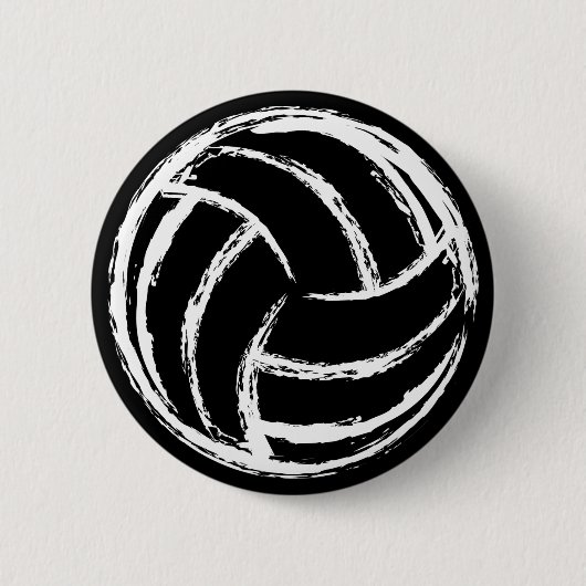 Badge Rond 5 Cm Bouton de volleyball (Devant)