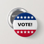 Badge Rond 5 Cm Bouton de vote (Devant & derrière)
