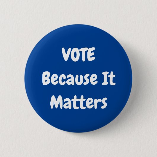 Badge Rond 5 Cm Bouton de vote bleu (Devant)