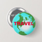 Badge Rond 5 Cm Bouton de voyage (Devant & derrière)